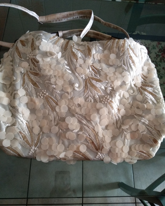 Borsa nuova con paillettes 47x35cm