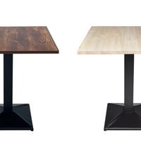 Tavolo 70x70 con top in legno  mod. Clint
