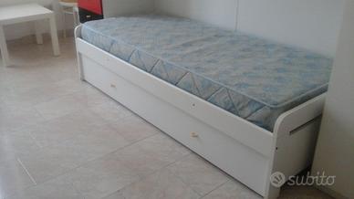 Letto a cassetto 2 letti con materassi letto bimbo