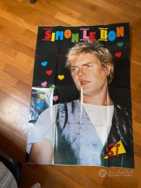 Poster Simon Lebon Rivista Si anni 80