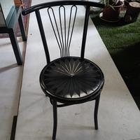 Sedie nere vintage metallo/plastica impilabili (18