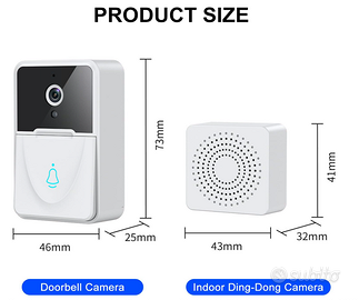 Campanello con Telecamera Senza Fili, Smart WiFi