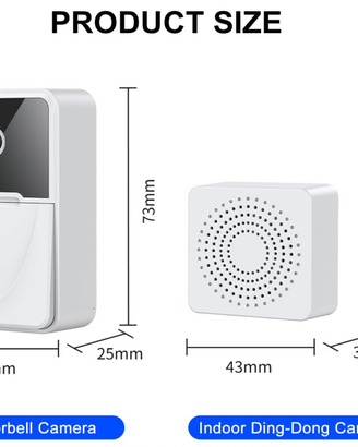 Campanello con Telecamera Senza Fili, Smart WiFi