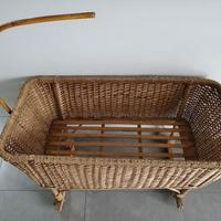 CULLA IN VIMINI + MATERASSO