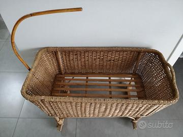 CULLA IN VIMINI + MATERASSO