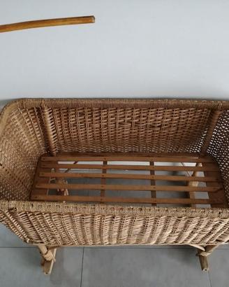 CULLA IN VIMINI + MATERASSO