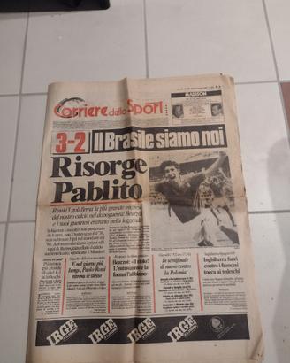 Corriere dello Sport 6 luglio 1982 vittoria 3-2