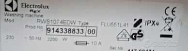 cercó lavatrice Electrolux  