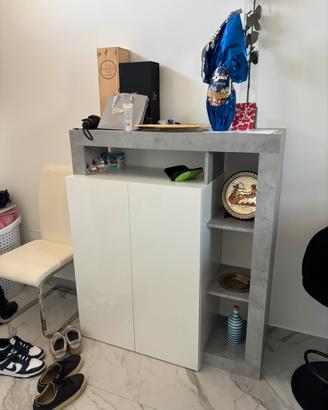 Mobile moderno bianco e cemento – design elegante