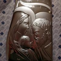 Quadro Sacra famiglia in argento