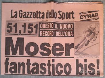 Moser Bis Record Ora Ciclismo Gazzetta 1984