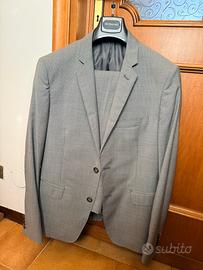 abito uomo Del Mare 1911 tg 52 lana vergine grigio