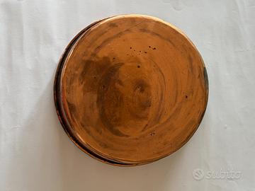 Teglia Antica in Rame con Anello – Diametro 32cm