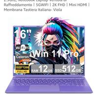 PC portatile nuovo 12/512 garanzia 