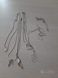 lotto collane in argento  925 usate 