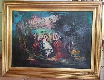 "Quadro Olio Osman Lorenzo de Scolari Figurativo 1