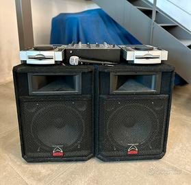 Pioneer cdj100s + djm300s + wharfedale pro evp12p