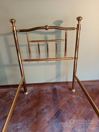 letto singolo in ottone