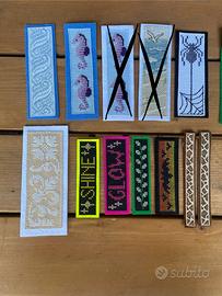 Segnalibri ricamati fatti a mano