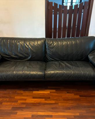 Coppia Divani design in pelle nera