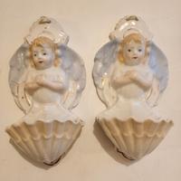 Ginori, coppia acquesantiere fine '800