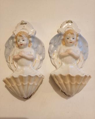 Ginori, coppia acquesantiere fine '800