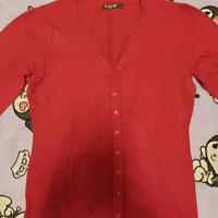 maglioncino/cardigan rosso in stile elena gilbert