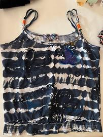 Top vintage desigual estivo ricamato