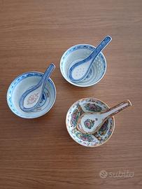 Ciotole cinesi piu cucchiaino nuove