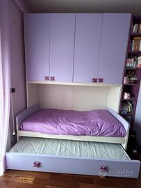 Cameretta con armadio a ponte e letto doppio