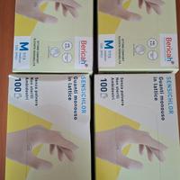 guanti in lattice tg M 4 confezioni da 100 pz