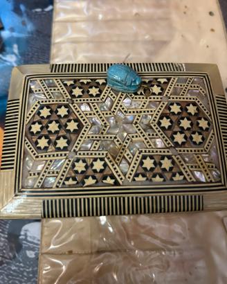 Cofanetto Portagioie Egiziano con Perla +Ciondolo