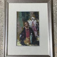 Quadro dipinto Cesarino Monti.Pagliacci