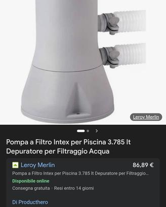 pompa a filtro intex 