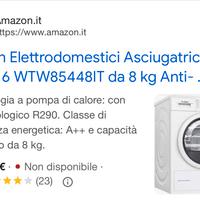 Asciugatrice Bosch Serie 6 WTW854 Classe A+++