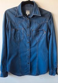 Camicia effetto denim