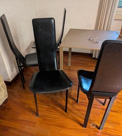 4 sedie cuoio stile Cattelan 