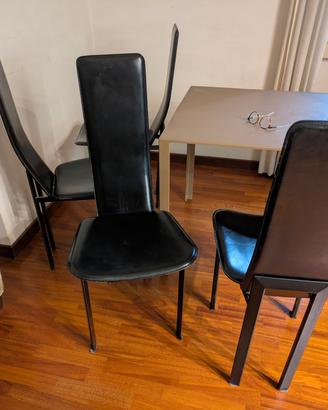 4 sedie cuoio stile Cattelan 