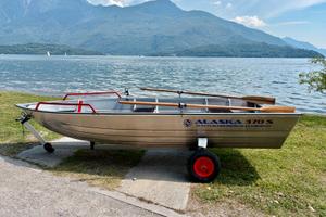 Barca pesca alluminio + Mercury 6CV - come nuova