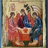 Icona bizantina Santissima Trinità
