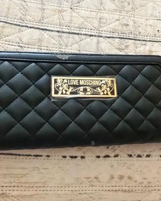 Portafoglio Love Moschino originale nero trapuntat