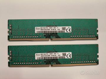 Doppio stick banco memoria ram DELL 8GB+8GB DDR4