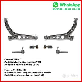 Kit 6 Bracci Anteriori Fiat Cinquecento tipo 170