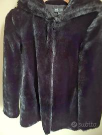 pelliccia sintetica nera Zara