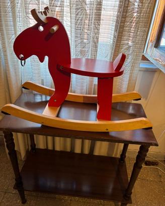 Alce a Dondolo Rossa IKEA Ekorre - Legno