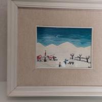 Quadro dipinto su vetro bella cornice del cornicia