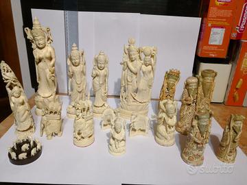 Statue statuette antiche collezione 17 pezzi