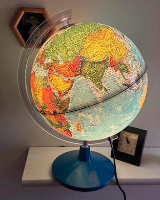 Mappamondo Vintage Luminoso - Made in Italy