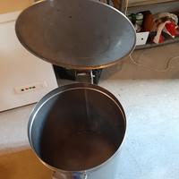 portarifiuti carrellato 100lt acciaio inox 