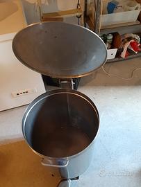 portarifiuti carrellato 100lt acciaio inox 